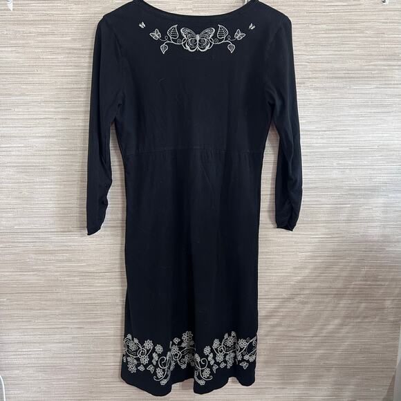 Johnny Was Women's Black Long Sleeve Embroidered Dress size XS - Picture 6 of 6